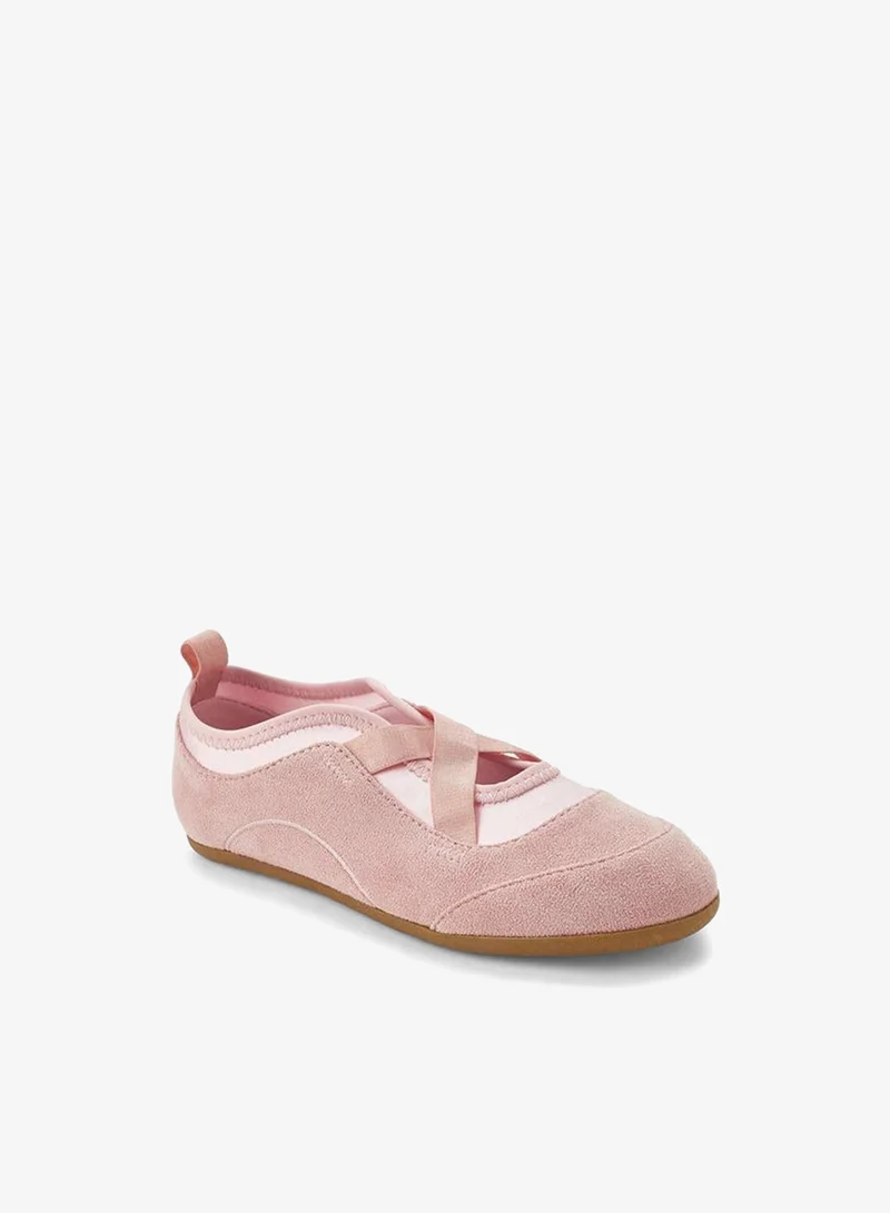 Little Missy Girls Cross Strap Ballerina Shoes